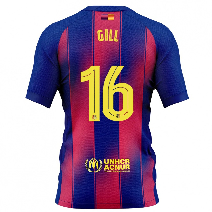 Danxen Dámské Adrian Gill #16 Modrá Červená Domů Hráčské Dresy 2025/26 Dres