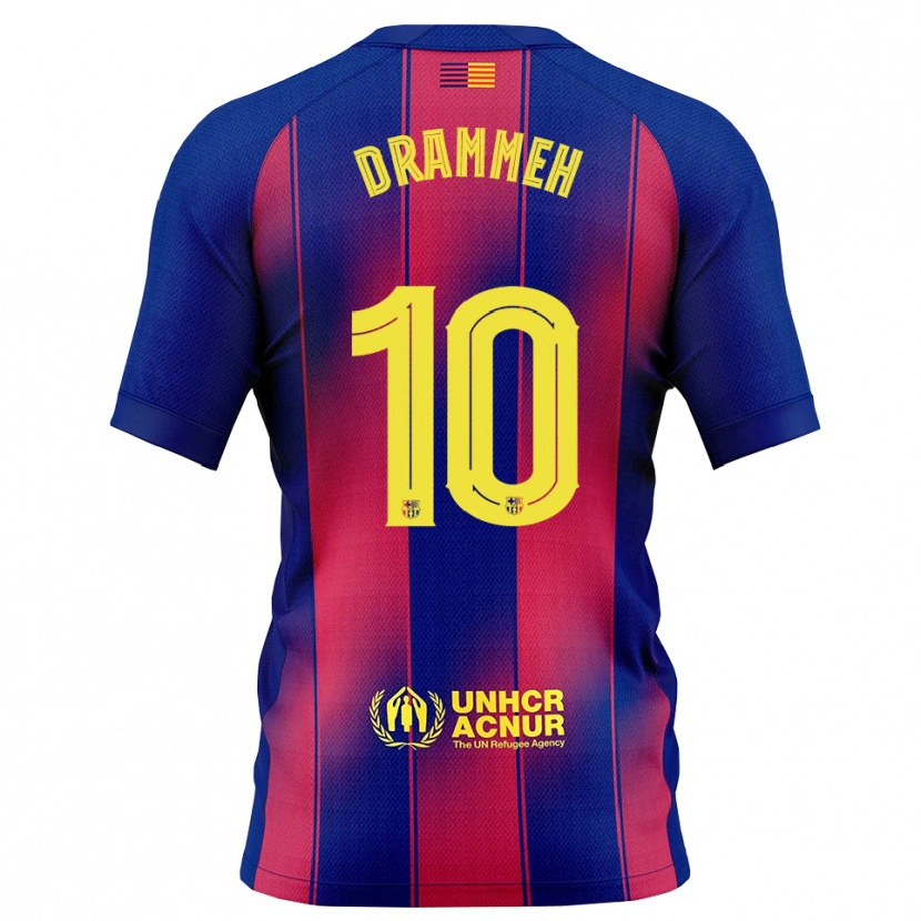 Danxen Dámské Alieu Drammeh #10 Modrá Červená Domů Hráčské Dresy 2025/26 Dres