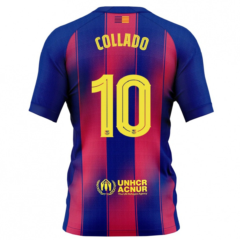 Danxen Dámské Alex Collado #10 Modrá Červená Domů Hráčské Dresy 2025/26 Dres