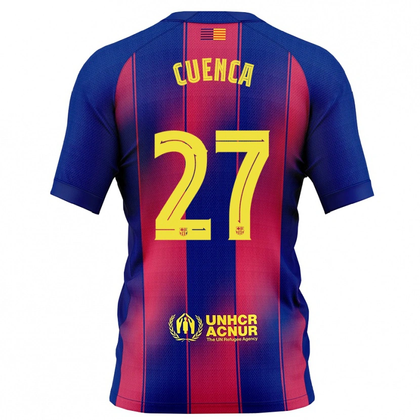 Danxen Dámské Andrés Cuenca #27 Modrá Červená Domů Hráčské Dresy 2025/26 Dres