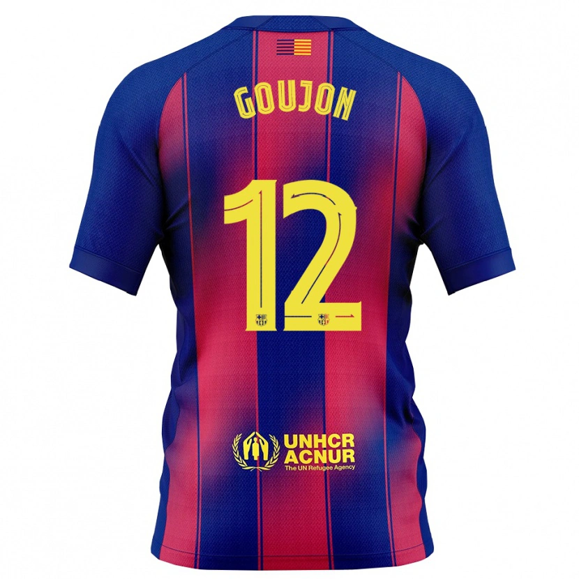 Danxen Dámské Iker Goujon #12 Modrá Červená Domů Hráčské Dresy 2025/26 Dres
