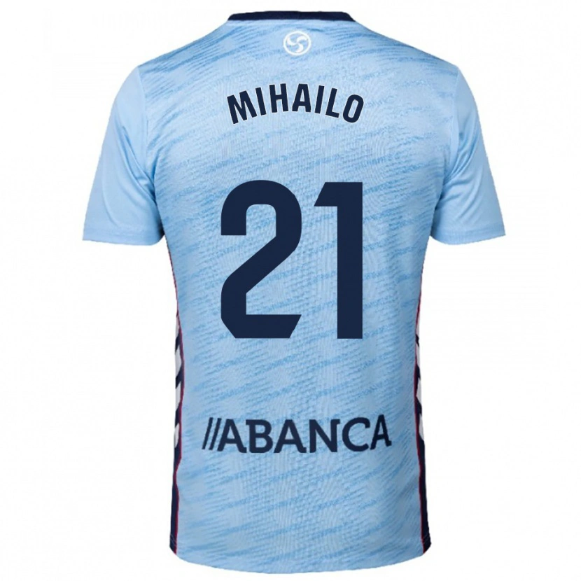 Danxen Dámské Mihailo Ristic #21 Nebesky Modrá Červená Domů Hráčské Dresy 2025/26 Dres
