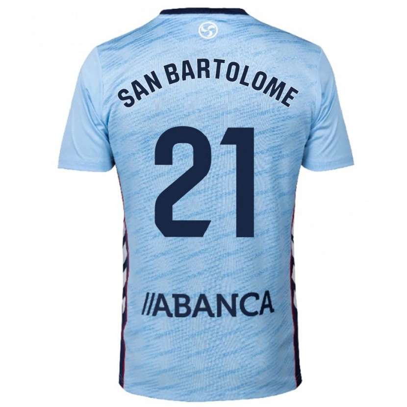Danxen Dámské Victor San Bartolome #21 Nebesky Modrá Červená Domů Hráčské Dresy 2025/26 Dres