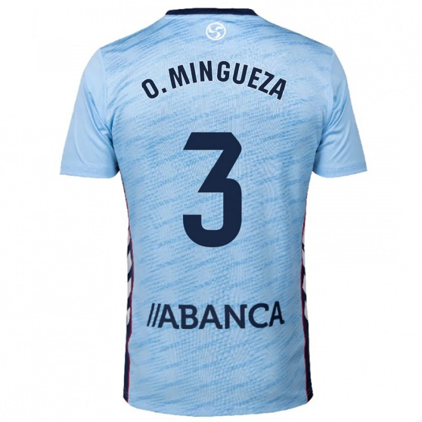 Danxen Dámské Óscar Mingueza #3 Nebesky Modrá Červená Domů Hráčské Dresy 2025/26 Dres