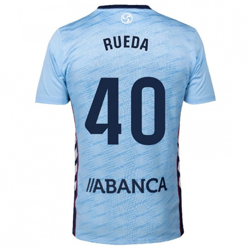 Danxen Dámské Javi Rueda #40 Nebesky Modrá Červená Domů Hráčské Dresy 2025/26 Dres