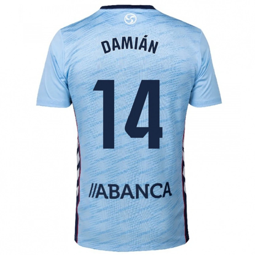 Danxen Dámské Damián Rodríguez #14 Nebesky Modrá Červená Domů Hráčské Dresy 2025/26 Dres