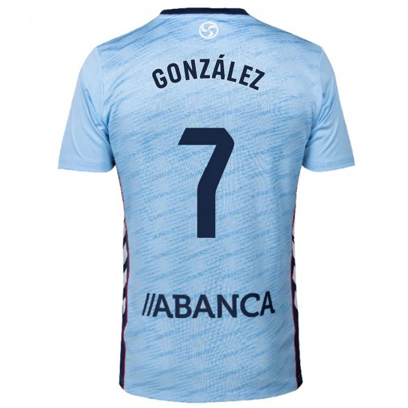 Danxen Dámské Hugo González #7 Nebesky Modrá Červená Domů Hráčské Dresy 2025/26 Dres