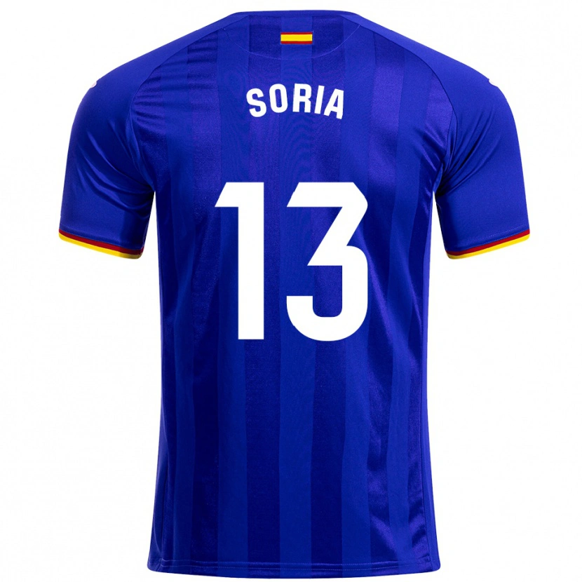 Danxen Dámské David Soria #13 Modrá Červená Žlutá Domů Hráčské Dresy 2025/26 Dres