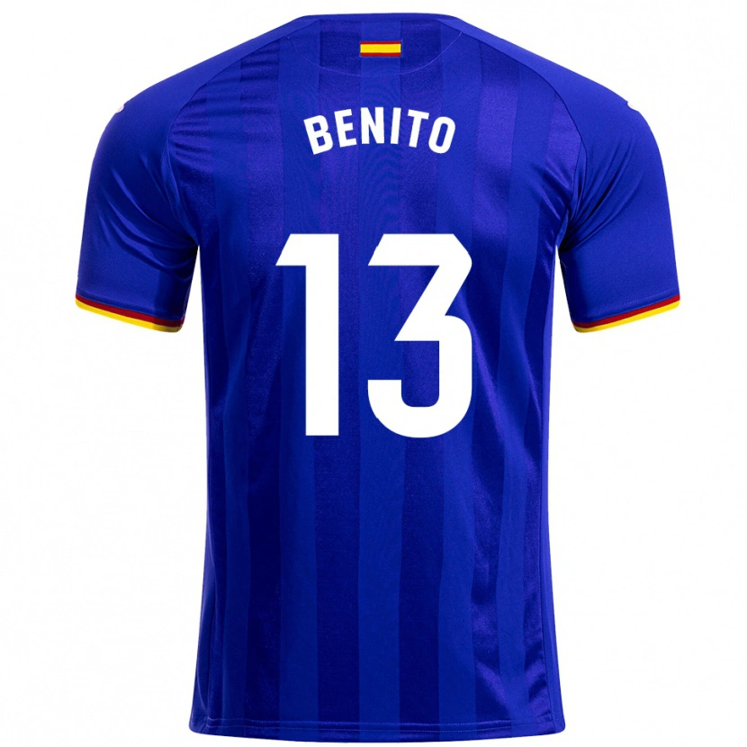 Danxen Dámské Jorge Benito #13 Modrá Červená Žlutá Domů Hráčské Dresy 2025/26 Dres
