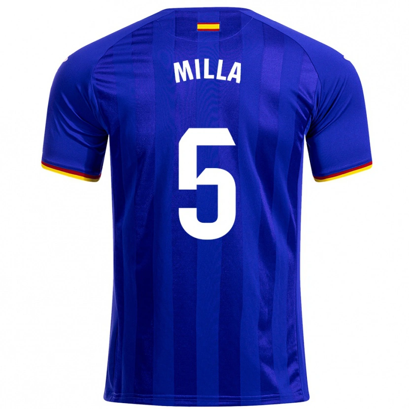 Danxen Dámské Luis Milla #5 Modrá Červená Žlutá Domů Hráčské Dresy 2025/26 Dres