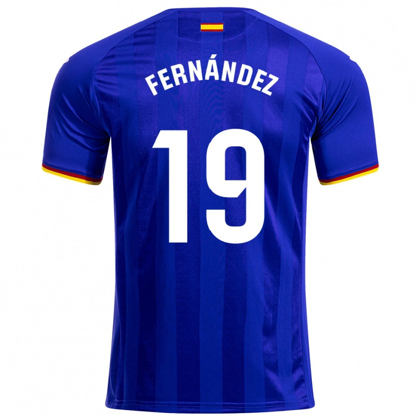 Danxen Dámské Ismael Fernández #19 Modrá Červená Žlutá Domů Hráčské Dresy 2025/26 Dres