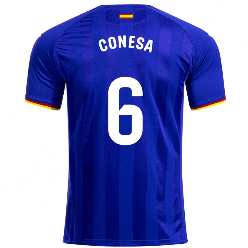 Danxen Dámské Nico Conesa #6 Modrá Červená Žlutá Domů Hráčské Dresy 2025/26 Dres