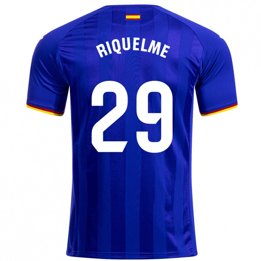 Danxen Dámské Adrián Riquelme #29 Modrá Červená Žlutá Domů Hráčské Dresy 2025/26 Dres