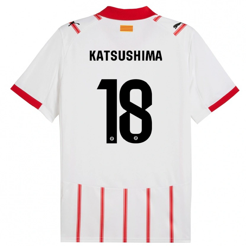 Danxen Dámské Shinnosuke Katsushima #18 Bílá Červená Domů Hráčské Dresy 2025/26 Dres