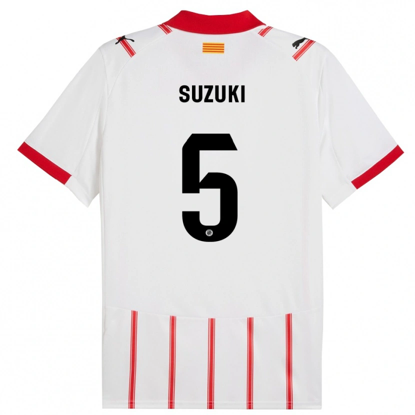 Danxen Dámské Wadi Ibrahim Suzuki #5 Bílá Červená Domů Hráčské Dresy 2025/26 Dres