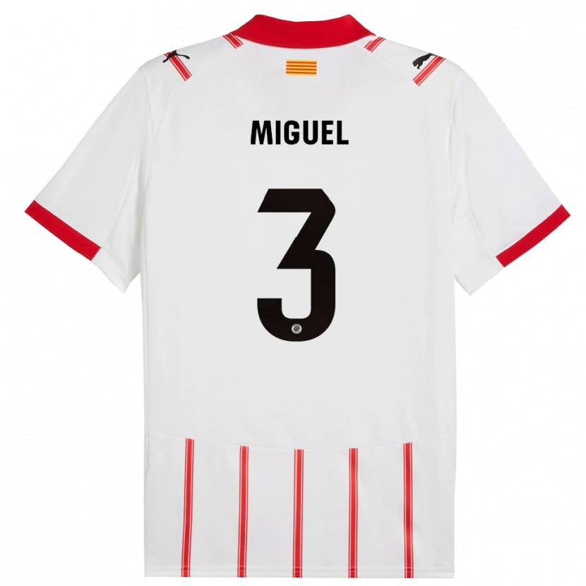 Danxen Dámské Miguel Gutiérrez #3 Bílá Červená Domů Hráčské Dresy 2025/26 Dres