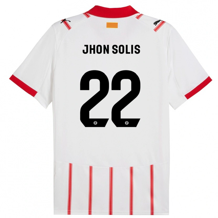 Danxen Dámské Jhon Solís #22 Bílá Červená Domů Hráčské Dresy 2025/26 Dres