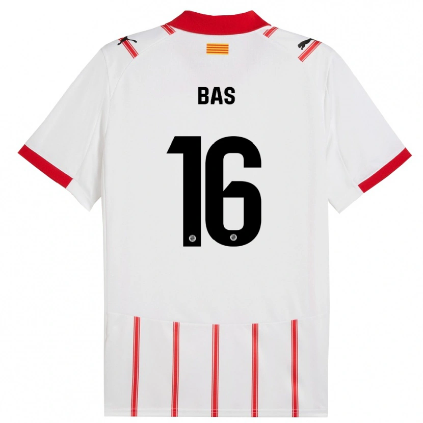Danxen Dámské Jordi Bas #16 Bílá Červená Domů Hráčské Dresy 2025/26 Dres