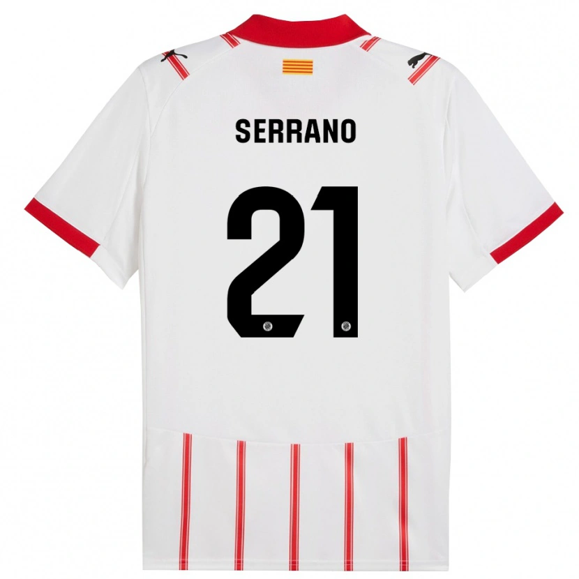 Danxen Dámské Ot Serrano #21 Bílá Červená Domů Hráčské Dresy 2025/26 Dres