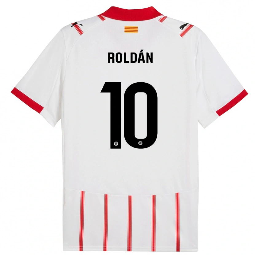 Danxen Dámské Marcos Roldán #10 Bílá Červená Domů Hráčské Dresy 2025/26 Dres