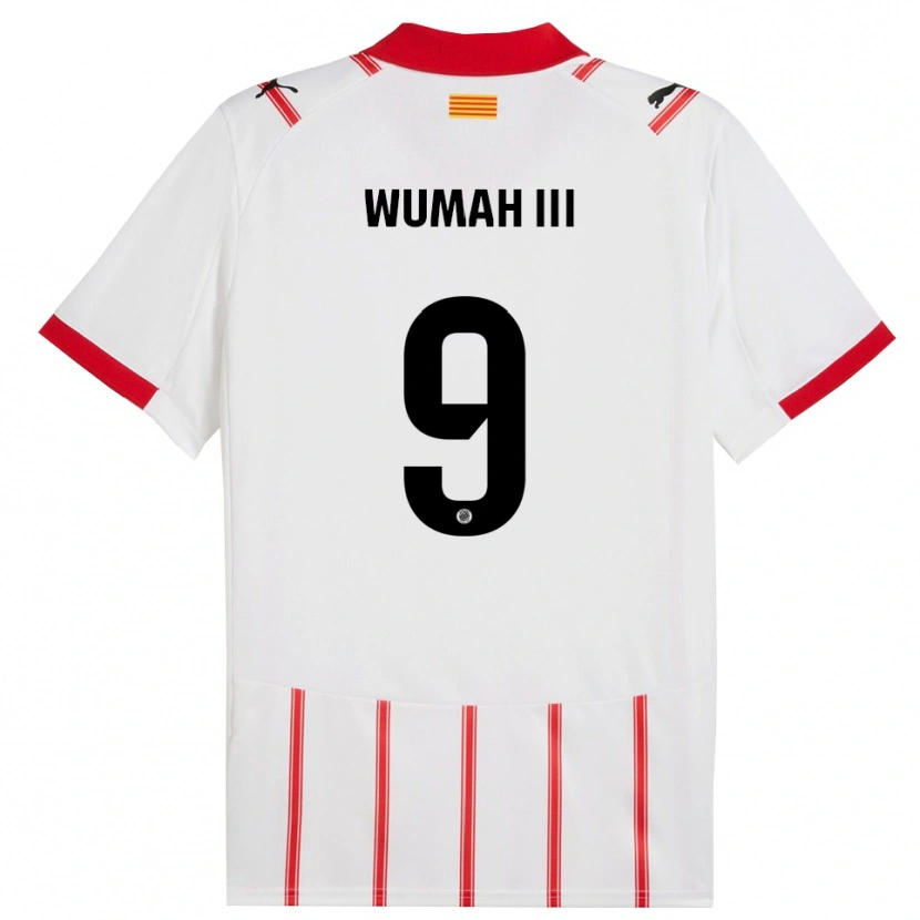 Danxen Dámské Edward Wumah Iii #9 Bílá Červená Domů Hráčské Dresy 2025/26 Dres