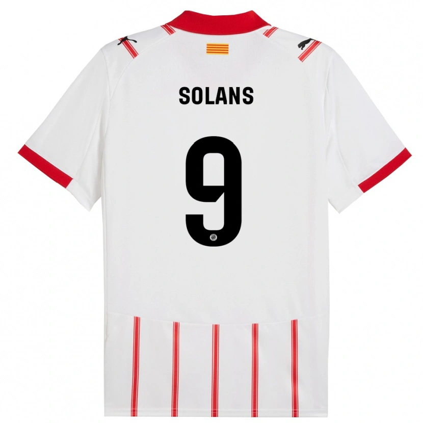 Danxen Dámské Sergi Solans #9 Bílá Červená Domů Hráčské Dresy 2025/26 Dres