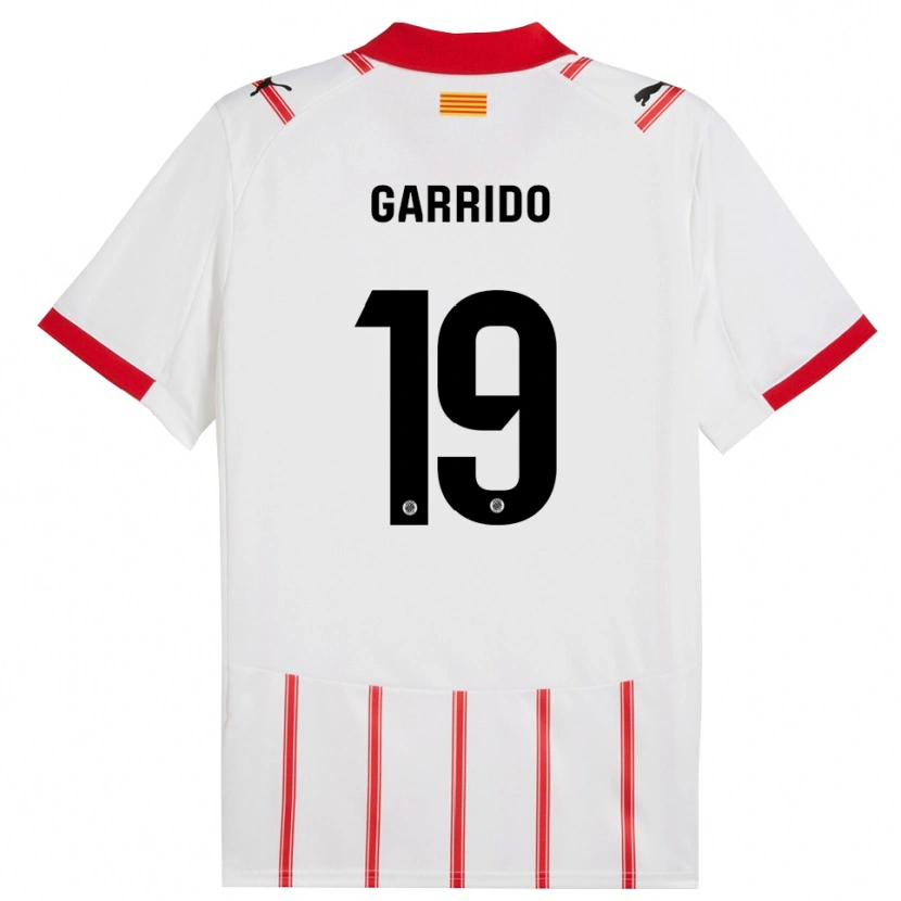 Danxen Dámské Carles Garrido #19 Bílá Červená Domů Hráčské Dresy 2025/26 Dres