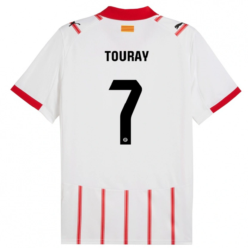 Danxen Dámské Muhammed Touray #7 Bílá Červená Domů Hráčské Dresy 2025/26 Dres