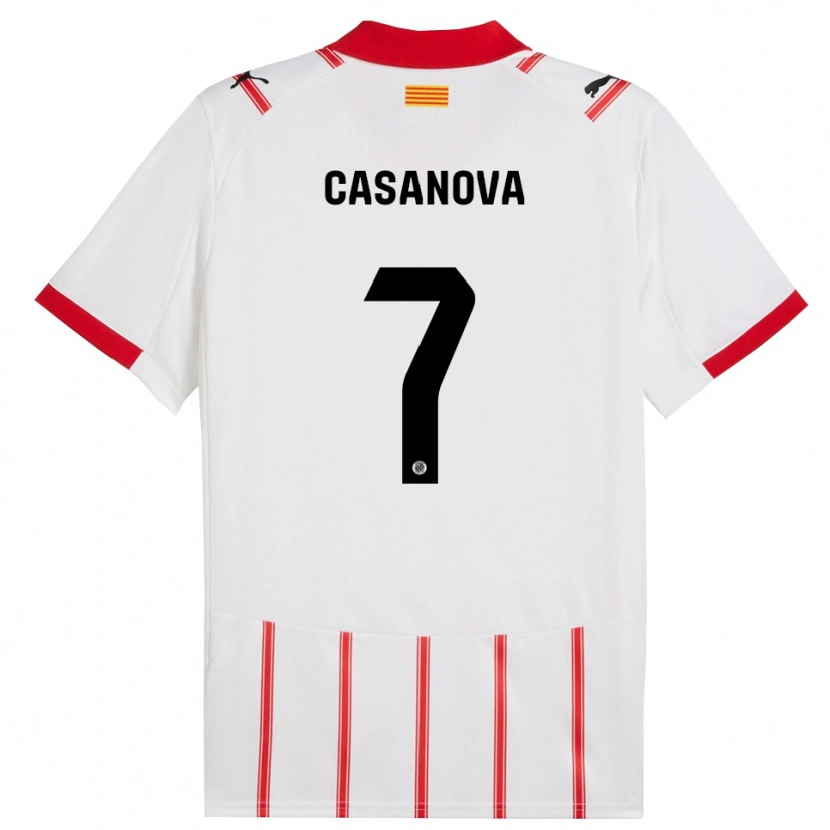 Danxen Dámské Àstrid Casanova #7 Bílá Červená Domů Hráčské Dresy 2025/26 Dres
