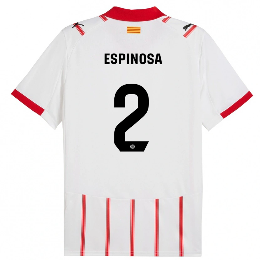 Danxen Dámské Bernardo Espinosa #2 Bílá Červená Domů Hráčské Dresy 2025/26 Dres