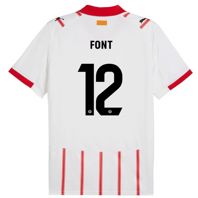 Danxen Dámské Jordi Font #12 Bílá Červená Domů Hráčské Dresy 2025/26 Dres