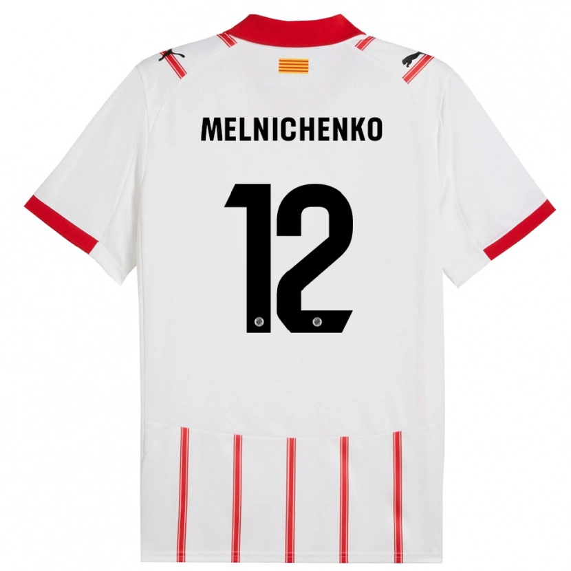 Danxen Dámské Dmytro Melnichenko #12 Bílá Červená Domů Hráčské Dresy 2025/26 Dres
