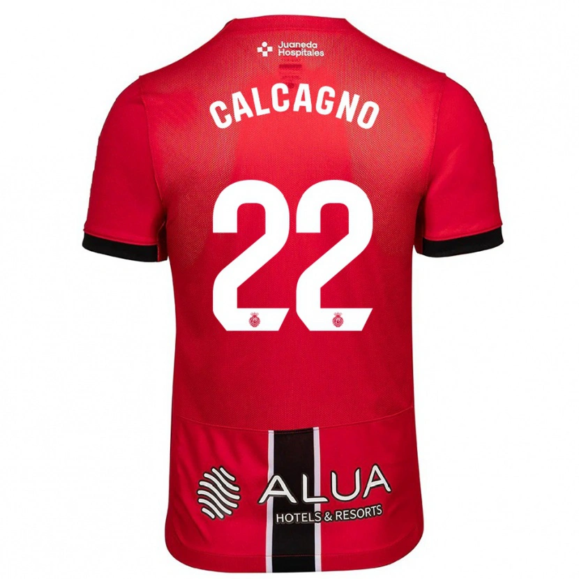Danxen Dámské Bruno Calcagno #22 Červená Černá Domů Hráčské Dresy 2025/26 Dres
