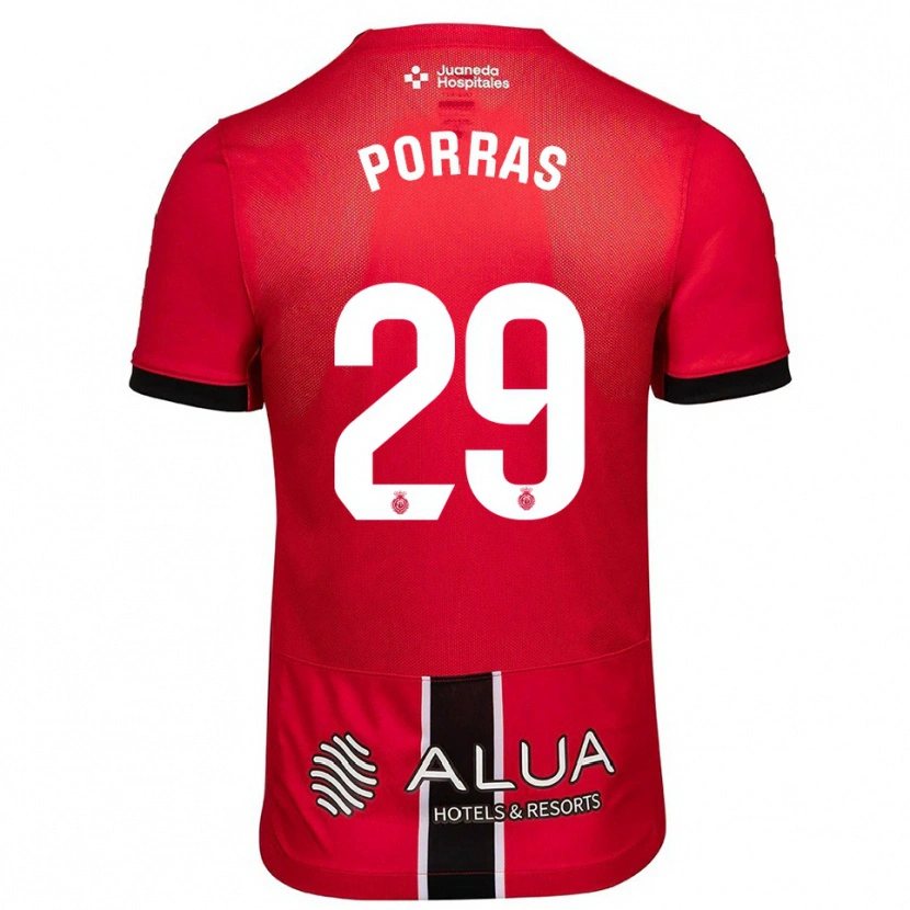 Danxen Dámské Jordi Porras #29 Červená Černá Domů Hráčské Dresy 2025/26 Dres