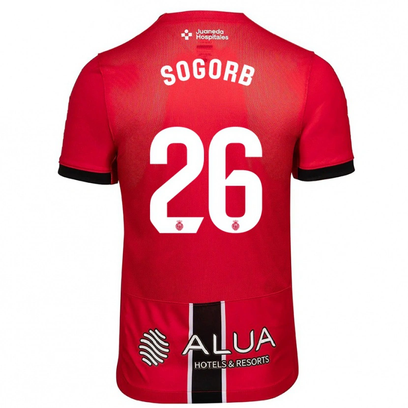 Danxen Dámské Carles Sogorb #26 Červená Černá Domů Hráčské Dresy 2025/26 Dres