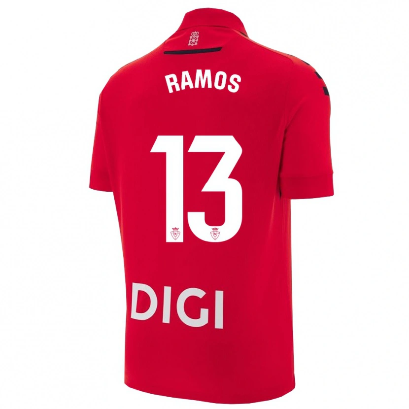 Danxen Dámské Darío Ramos #13 Červená Černá Domů Hráčské Dresy 2025/26 Dres