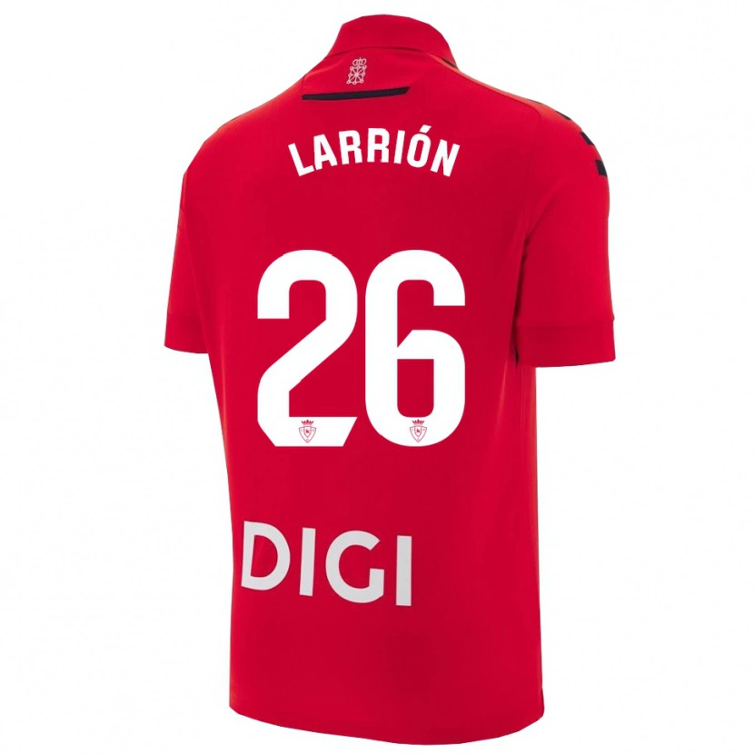 Danxen Dámské Asier Larrión #26 Červená Černá Domů Hráčské Dresy 2025/26 Dres