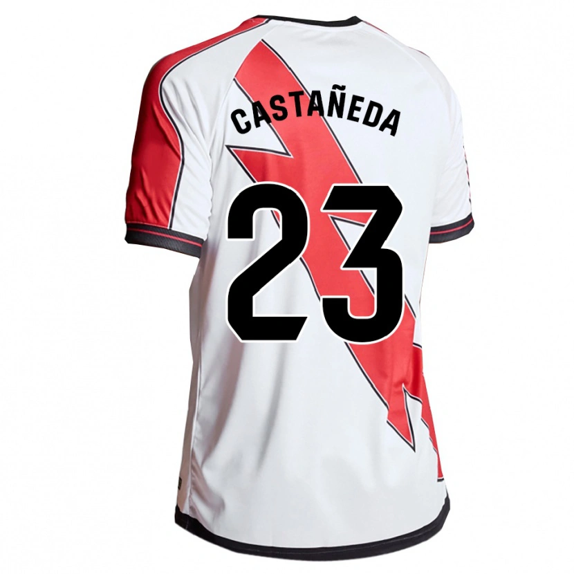 Danxen Dámské Ana Sofía Castañeda Giraldo #23 Bílá Červená Domů Hráčské Dresy 2025/26 Dres