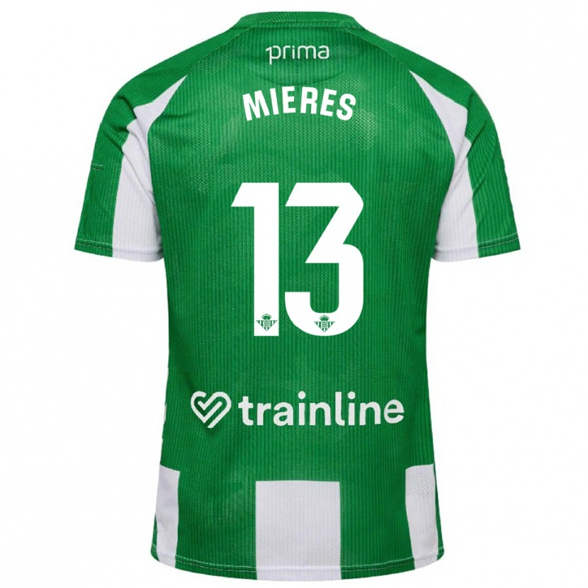 Danxen Dámské Malena Mieres García #13 Zelená Bílá Domů Hráčské Dresy 2025/26 Dres