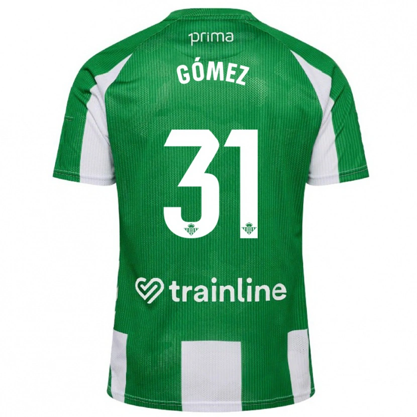 Danxen Dámské Valentín Gómez #31 Zelená Bílá Domů Hráčské Dresy 2025/26 Dres