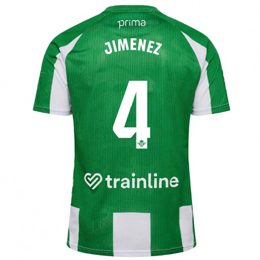 Danxen Dámské María Jiménez Gutiérrez #4 Zelená Bílá Domů Hráčské Dresy 2025/26 Dres