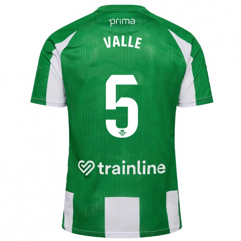 Danxen Dámské María Valle López #5 Zelená Bílá Domů Hráčské Dresy 2025/26 Dres