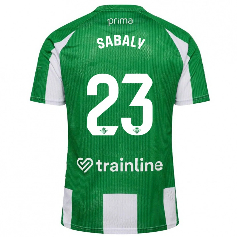 Danxen Dámské Youssouf Sabaly #23 Zelená Bílá Domů Hráčské Dresy 2025/26 Dres