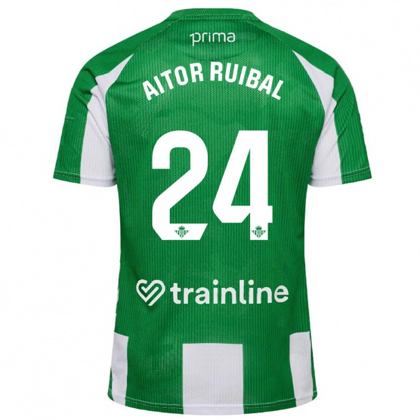 Danxen Dámské Aitor Ruibal #24 Zelená Bílá Domů Hráčské Dresy 2025/26 Dres