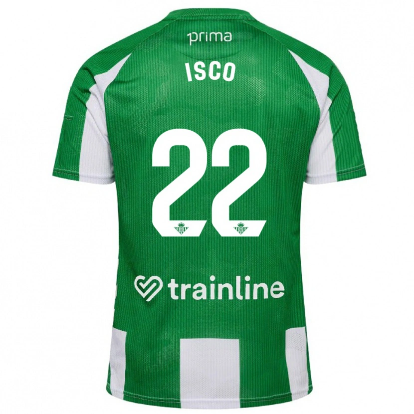 Danxen Dámské Isco #22 Zelená Bílá Domů Hráčské Dresy 2025/26 Dres