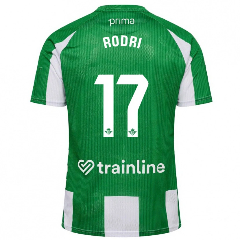 Danxen Dámské Rodri Sanchez #17 Zelená Bílá Domů Hráčské Dresy 2025/26 Dres