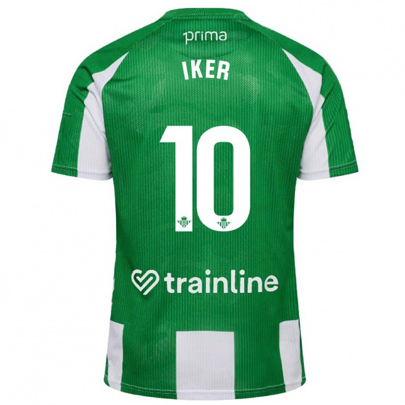 Danxen Dámské Iker Losada #10 Zelená Bílá Domů Hráčské Dresy 2025/26 Dres