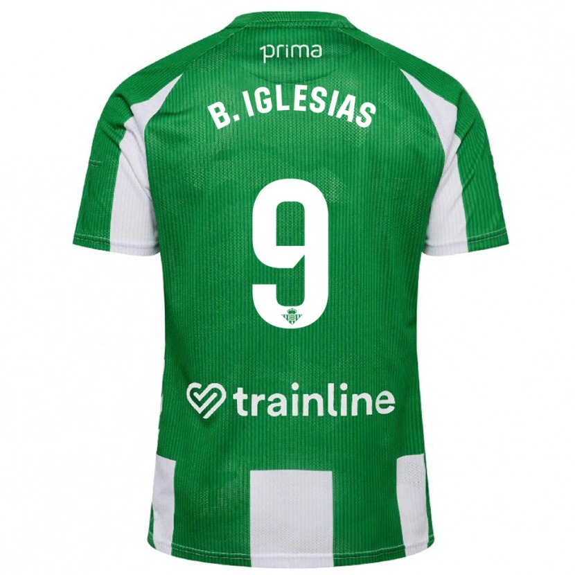 Danxen Dámské Borja Iglesias #9 Zelená Bílá Domů Hráčské Dresy 2025/26 Dres