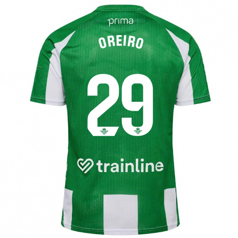 Danxen Dámské Jorge Oreiro #29 Zelená Bílá Domů Hráčské Dresy 2025/26 Dres
