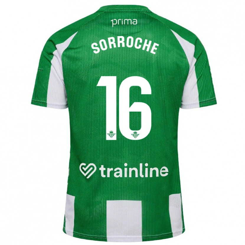 Danxen Dámské Ginés Sorroche #16 Zelená Bílá Domů Hráčské Dresy 2025/26 Dres